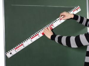 Chalkboard rulers with right-hand scale only